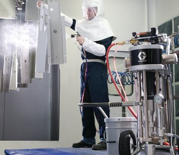 Industrielle Spritztechnik für 1K und 2K Beschichtungsanlagen