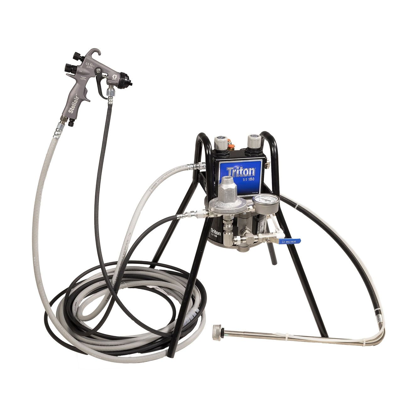 GRACO Triton Lackiergerät, Gestell, 60 psi, Stellair-HVLP-Pistole, 1,4 mm - 233477