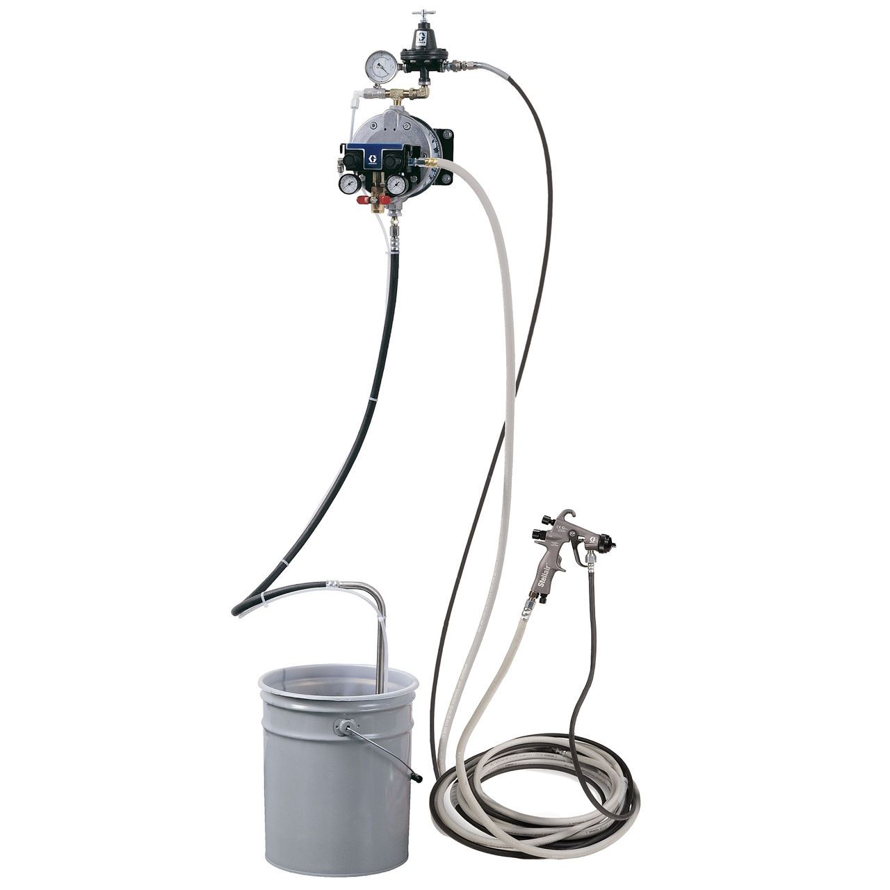 GRACO Triton-Lackiergerät, Wandmontage, 100 psi, Stellair-Pistole, 1,4 mm-Düse - 234918