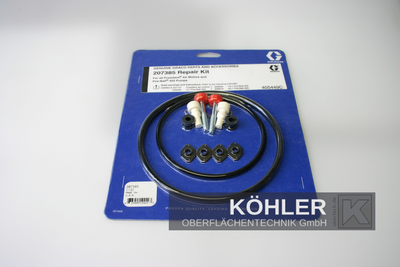 GRACO Original Reparatursatz Luftmotor, für Druckluft Kolbenpumpe - 207385
