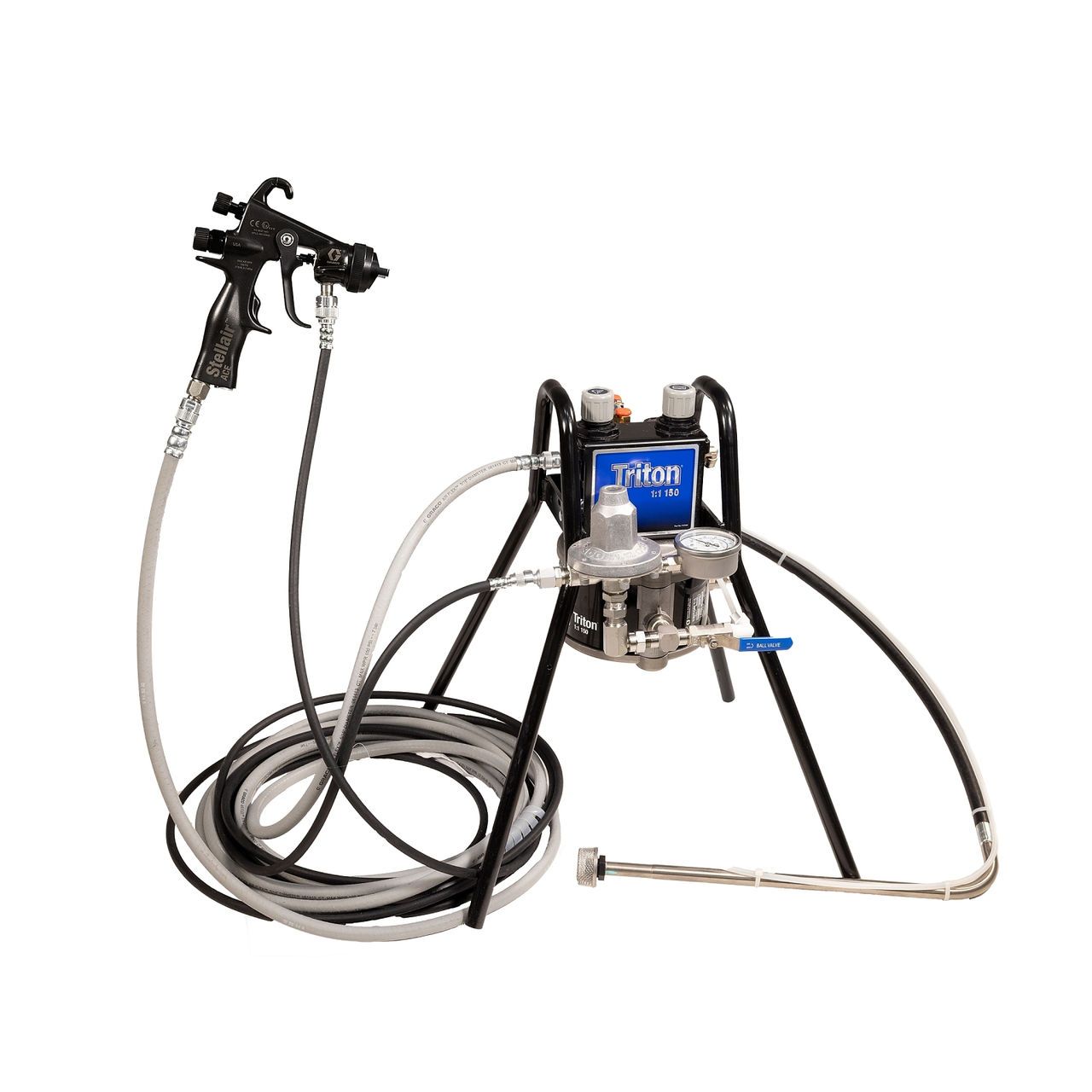GRACO Triton Edelstahl-Spritzgerät, Ständermontage, Stellair ACE Luftspritzpistole - 2006382